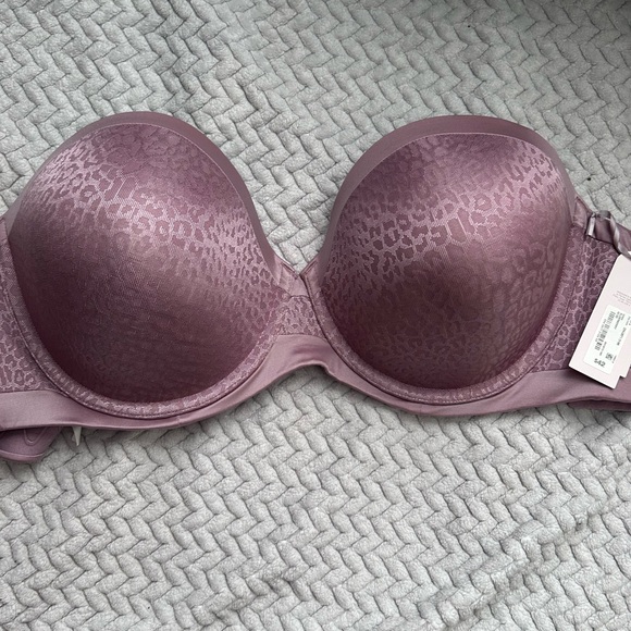 Pink Cheetah Print Strapless 42 DD Bra - Picture 2 of 4